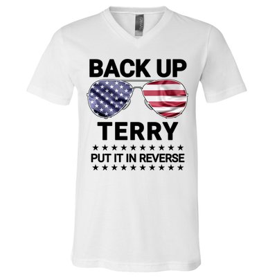 Back Up Terry Put It In Reverse Funny 4th Of July V-Neck T-Shirt