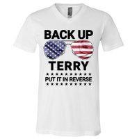 Back Up Terry Put It In Reverse Funny 4th Of July V-Neck T-Shirt