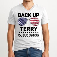 Back Up Terry Put It In Reverse Funny 4th Of July V-Neck T-Shirt