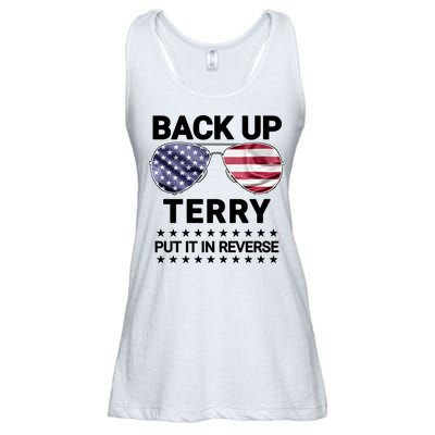 Back Up Terry Put It In Reverse Funny 4th Of July Ladies Essential Flowy Tank