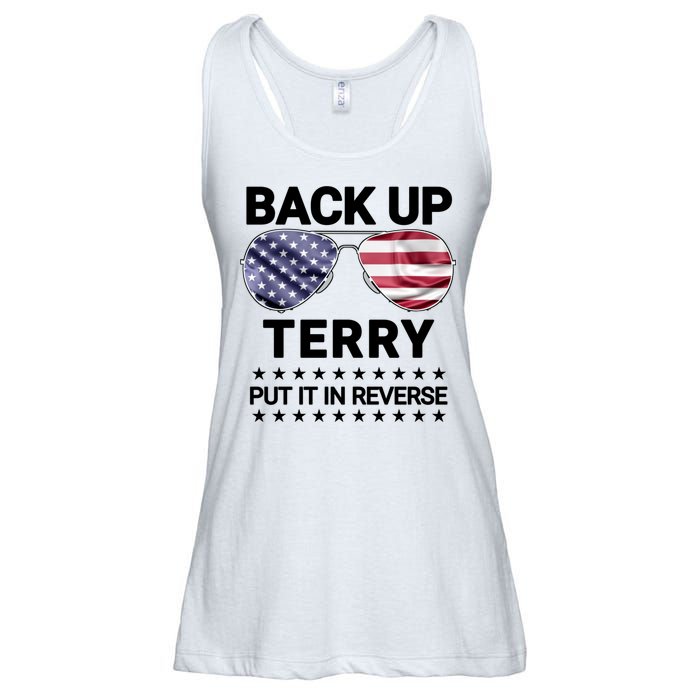 Back Up Terry Put It In Reverse Funny 4th Of July Ladies Essential Flowy Tank
