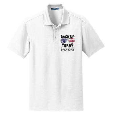 Back Up Terry Put It In Reverse Funny 4th Of July Dry Zone Grid Polo