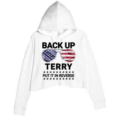 Back Up Terry Put It In Reverse Funny 4th Of July Crop Fleece Hoodie