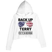 Back Up Terry Put It In Reverse Funny 4th Of July Crop Fleece Hoodie