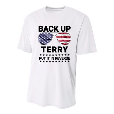 Back Up Terry Put It In Reverse Funny 4th Of July Youth Performance Sprint T-Shirt