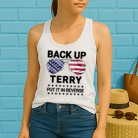 Back Up Terry Put It In Reverse Funny 4th Of July Womens Tank Top