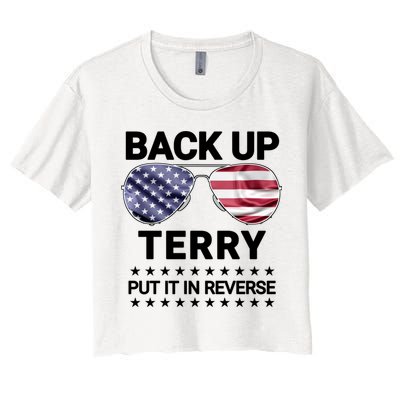 Back Up Terry Put It In Reverse Funny 4th Of July Crop Top