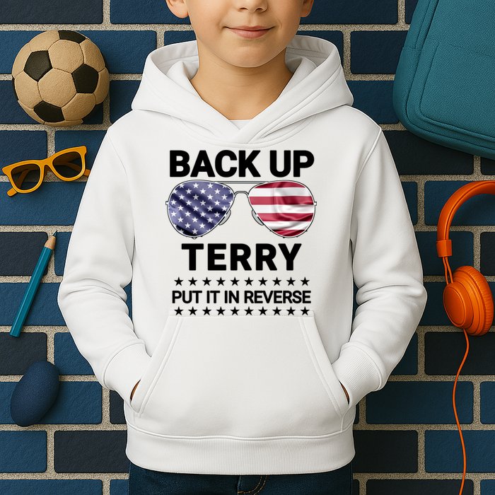 Back Up Terry Put It In Reverse Funny 4th Of July Kids Hoodie