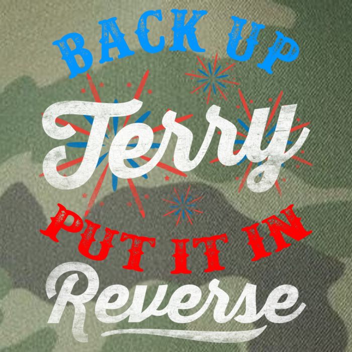 Back Up Terry Put It In Reverse Firework Funny 4th Of July Legacy Tie Dye Trucker Hat