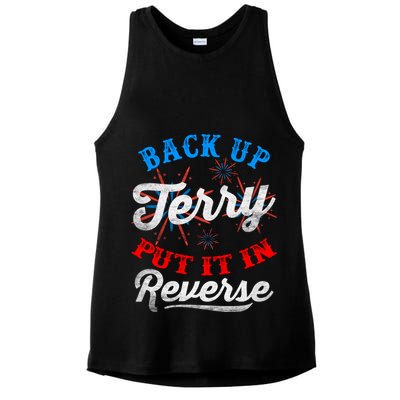 Back Up Terry Put It In Reverse Firework Funny 4th Of July Ladies PosiCharge Tri-Blend Wicking Tank