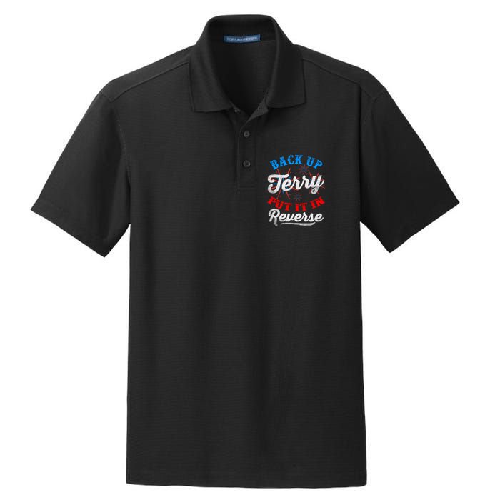 Back Up Terry Put It In Reverse Firework Funny 4th Of July Dry Zone Grid Polo