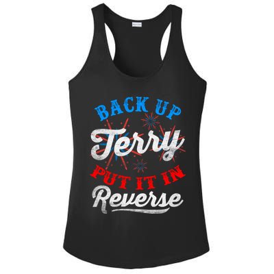 Back Up Terry Put It In Reverse Firework Funny 4th Of July Ladies PosiCharge Competitor Racerback Tank