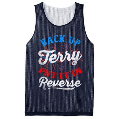 Back Up Terry Put It In Reverse Firework Funny 4th Of July Mesh Reversible Basketball Jersey Tank