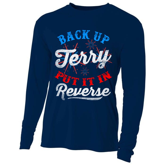 Back Up Terry Put It In Reverse Firework Funny 4th Of July Cooling Performance Long Sleeve Crew
