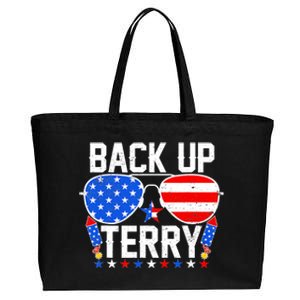 Back Up Terry Funny 4th Of July Us Flag Patriotic Fireworks Cotton Canvas Jumbo Tote