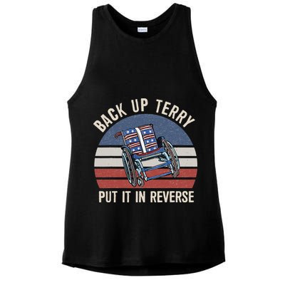 Back Up Terry Put It In Reverse Firework Vintage 4th Of July Ladies PosiCharge Tri-Blend Wicking Tank