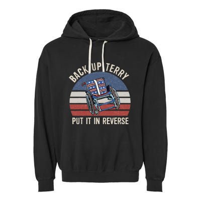 Back Up Terry Put It In Reverse Firework Vintage 4th Of July Garment-Dyed Fleece Hoodie