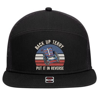 Back Up Terry Put It In Reverse Firework Vintage 4th Of July 7 Panel Mesh Trucker Snapback Hat