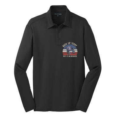 Back Up Terry Put It In Reverse Firework Vintage 4th Of July Silk Touch Performance Long Sleeve Polo