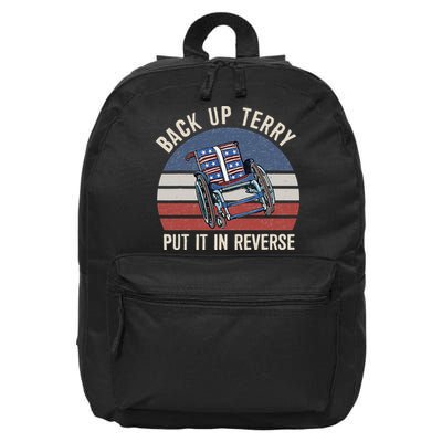 Back Up Terry Put It In Reverse Firework Vintage 4th Of July 16 in Basic Backpack