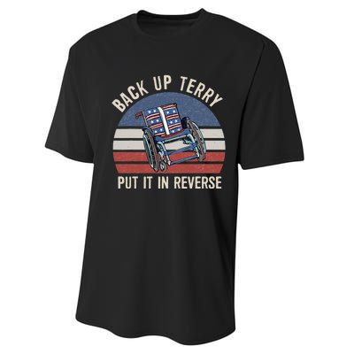 Back Up Terry Put It In Reverse Firework Vintage 4th Of July Performance Sprint T-Shirt