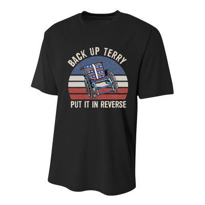 Back Up Terry Put It In Reverse Firework Vintage 4th Of July Youth Performance Sprint T-Shirt