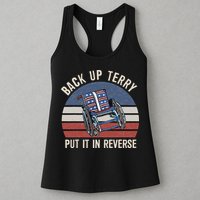 Back Up Terry Put It In Reverse Firework Vintage 4th Of July Womens Tank Top