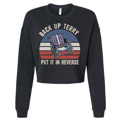 Back Up Terry Put It In Reverse Firework Vintage 4th Of July Cropped Pullover Crew