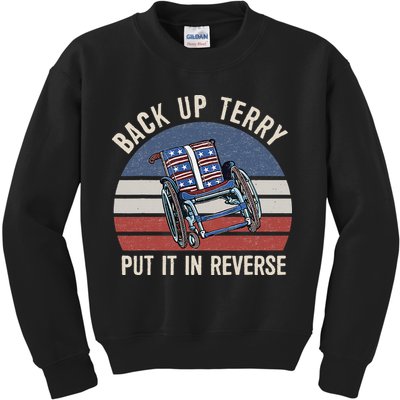 Back Up Terry Put It In Reverse Firework Vintage 4th Of July Kids Sweatshirt