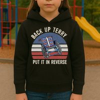 Back Up Terry Put It In Reverse Firework Vintage 4th Of July Kids Hoodie