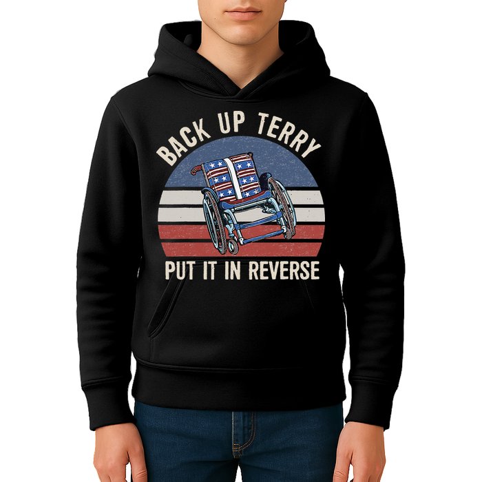 Back Up Terry Put It In Reverse Firework Vintage 4th Of July Kids Hoodie