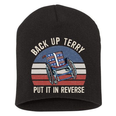 Back Up Terry Put It In Reverse Firework Vintage 4th Of July Short Acrylic Beanie