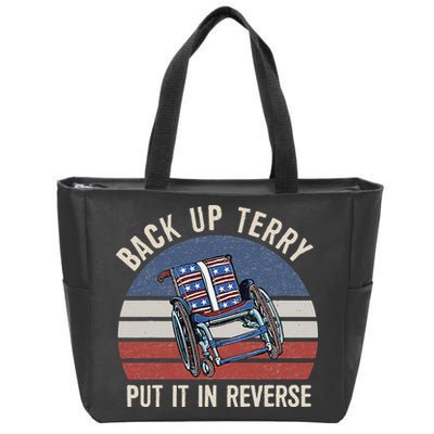 Back Up Terry Put It In Reverse Firework Vintage 4th Of July Zip Tote Bag