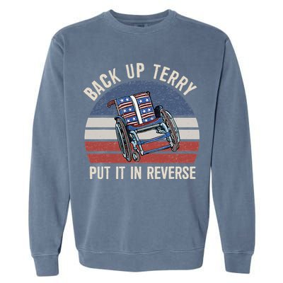 Back Up Terry Put It In Reverse Firework Vintage 4th Of July Garment-Dyed Sweatshirt