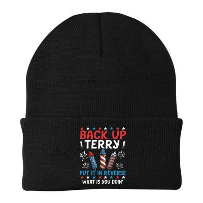 Back Up Terry Put It In Reverse July 4th Of July Fireworks Beanie