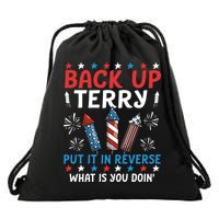Back Up Terry Put It In Reverse July 4th Of July Fireworks Drawstring Bag