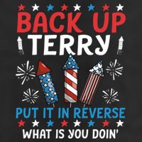 Back Up Terry Put It In Reverse July 4th Of July Fireworks Crop Fleece Hoodie