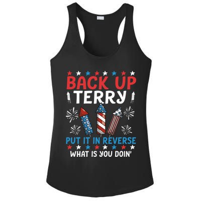 Back Up Terry Put It In Reverse July 4th Of July Fireworks Ladies PosiCharge Competitor Racerback Tank