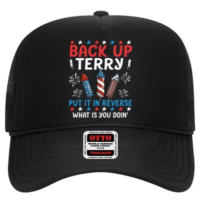 Back Up Terry Put It In Reverse July 4th Of July Fireworks Trucker Hat
