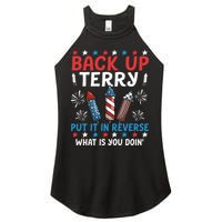 Back Up Terry Put It In Reverse July 4th Of July Fireworks Women's Perfect Tri Rocker Tank