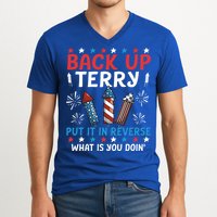 Back Up Terry Put It In Reverse July 4th Of July Fireworks V-Neck T-Shirt