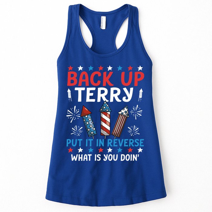 Back Up Terry Put It In Reverse July 4th Of July Fireworks Womens Tank Top