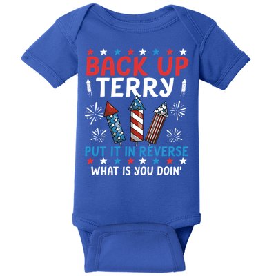 Back Up Terry Put It In Reverse July 4th Of July Fireworks Baby Bodysuit