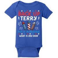 Back Up Terry Put It In Reverse July 4th Of July Fireworks Baby Bodysuit