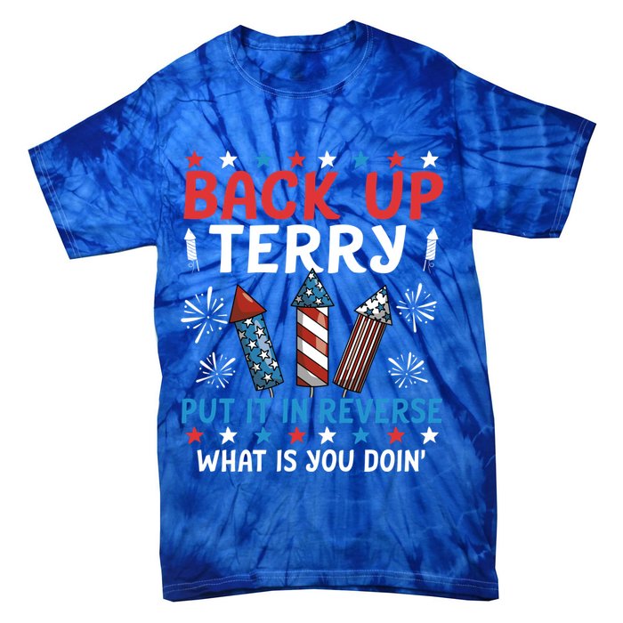 Back Up Terry Put It In Reverse July 4th Of July Fireworks Tie-Dye T-Shirt