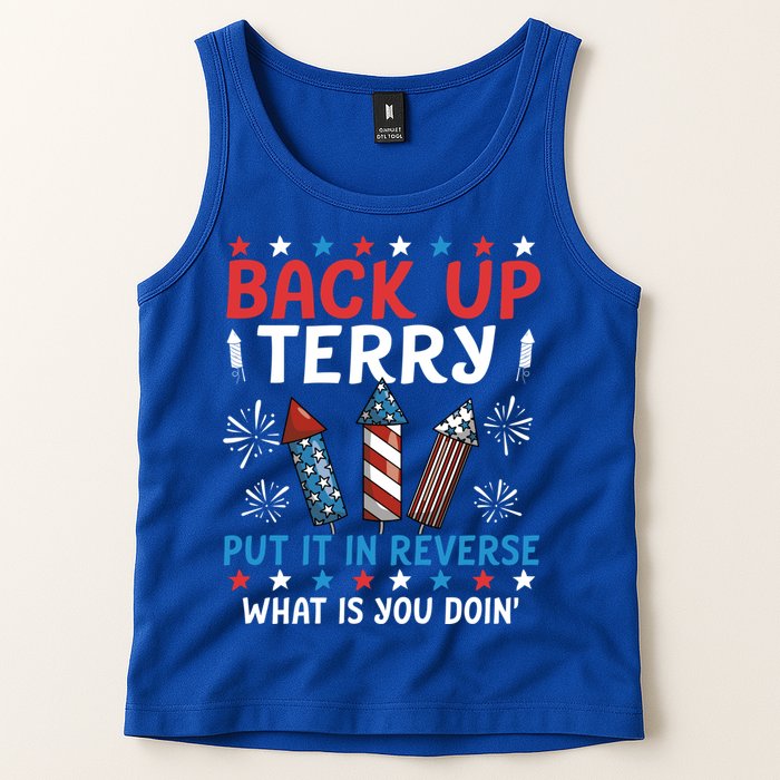 Back Up Terry Put It In Reverse July 4th Of July Fireworks Tank Top