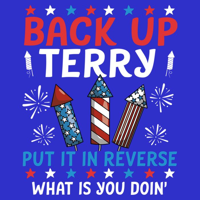 Back Up Terry Put It In Reverse July 4th Of July Fireworks Short Acrylic Beanie