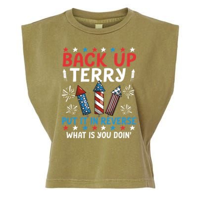 Back Up Terry Put It In Reverse July 4th Of July Fireworks Garment-Dyed Women's Muscle Tee
