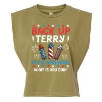 Back Up Terry Put It In Reverse July 4th Of July Fireworks Garment-Dyed Women's Muscle Tee