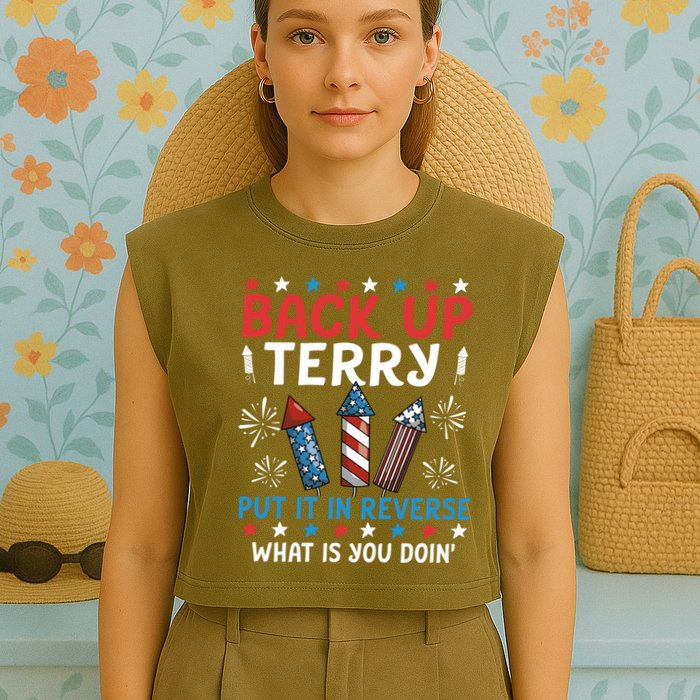 Back Up Terry Put It In Reverse July 4th Of July Fireworks Garment-Dyed Women's Muscle Tee